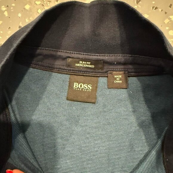 Dark blue Hugo Boss long sleeve polo shirt - Picture 5 of 5